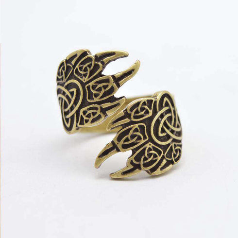 Bague Loup Griffe (Acier)